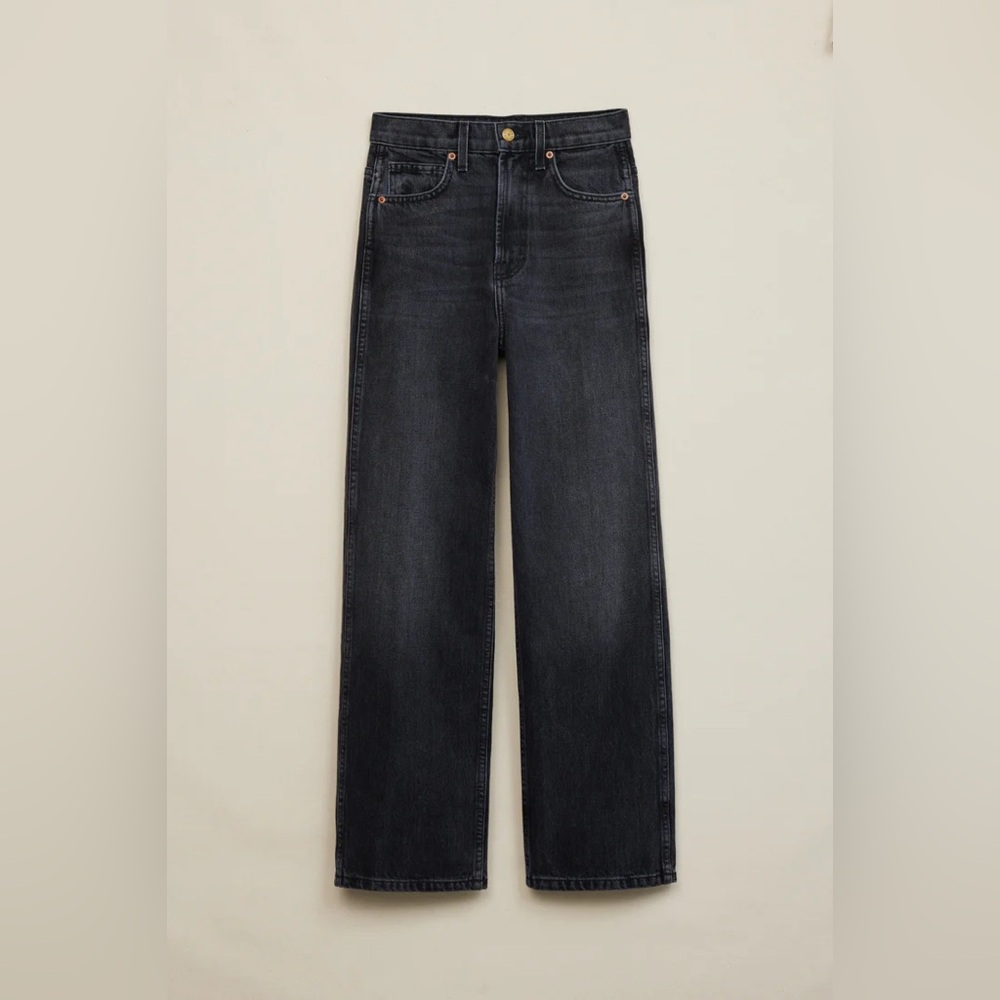 B Sides Plein Relaxed Straight Stil Black Jean - Made in USA - size 25 - Picture 4 of 13